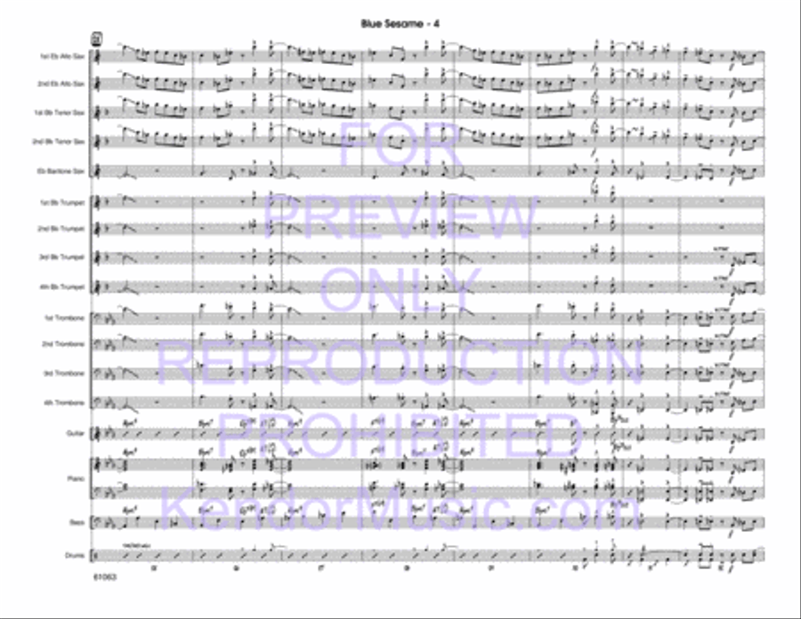 Blue Sesame Blue Sesame Jazz Ensemble scores gallery preview page 5