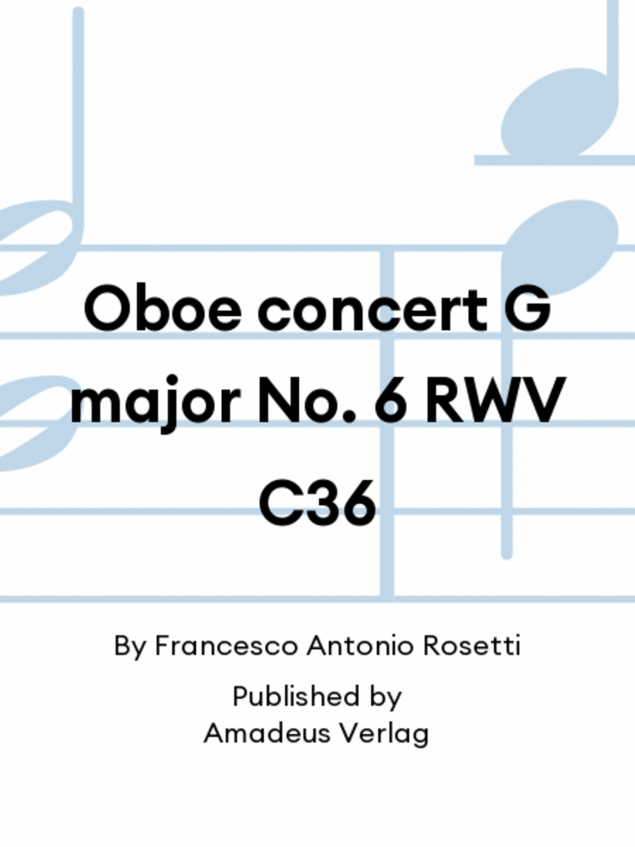 Oboe concert G major No. 6 RWV C36