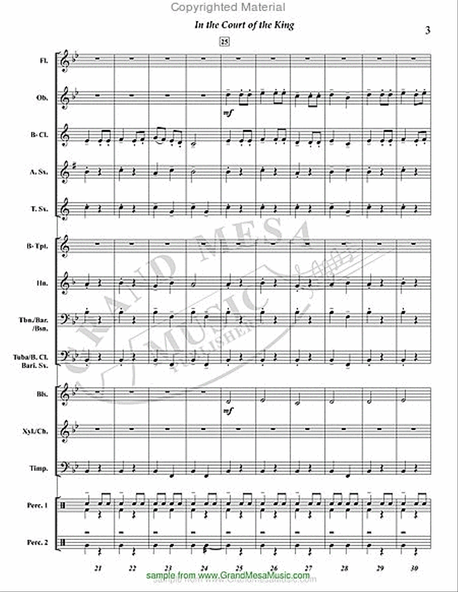 In the Court of the King Concert Band scores gallery preview page 4