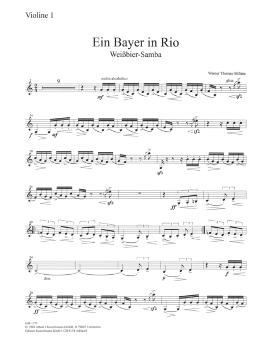 A Bavarian in Rio String Quartet scores gallery preview page 2