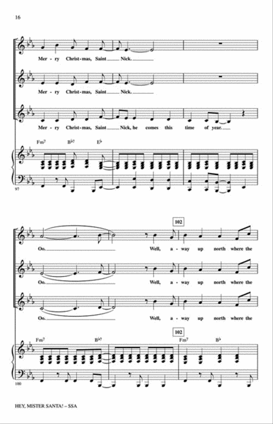 Hey, Mister Santa! Hey, Mister Santa! Choir scores gallery preview page 7