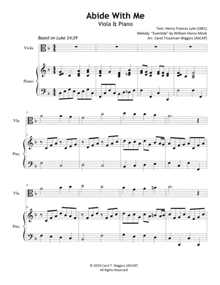 Abide with Me (Viola & Piano) image number null
