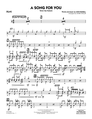 Book cover for A Song for You (Tenor Sax Feature) - Drums
