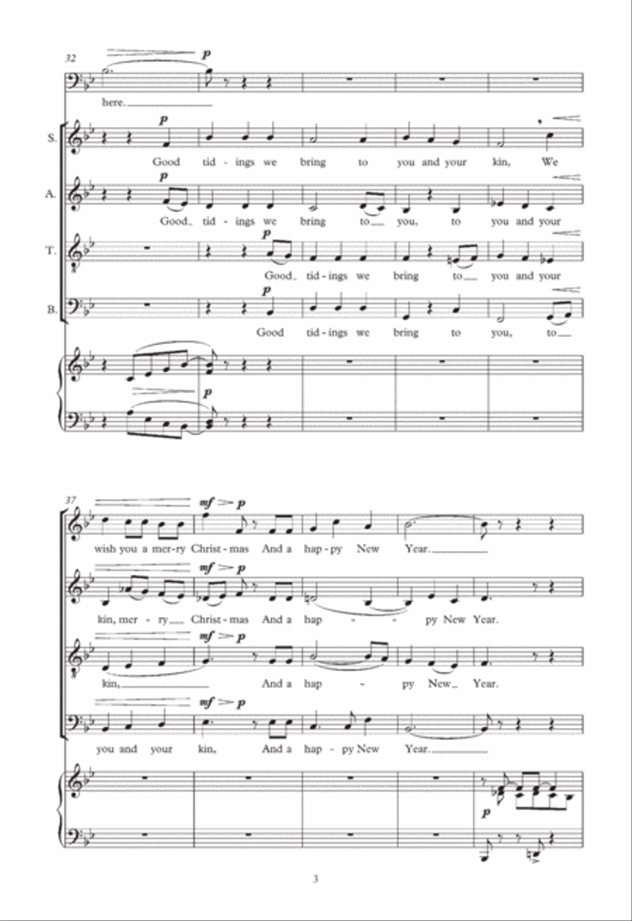 We Wish You A Merry Christmas (arr. John Gardner) 4-Part scores gallery preview page 3