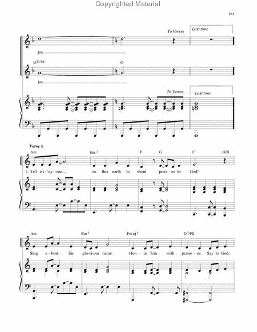 Let All the Earth Let All the Earth Unison Choir scores gallery preview page 3