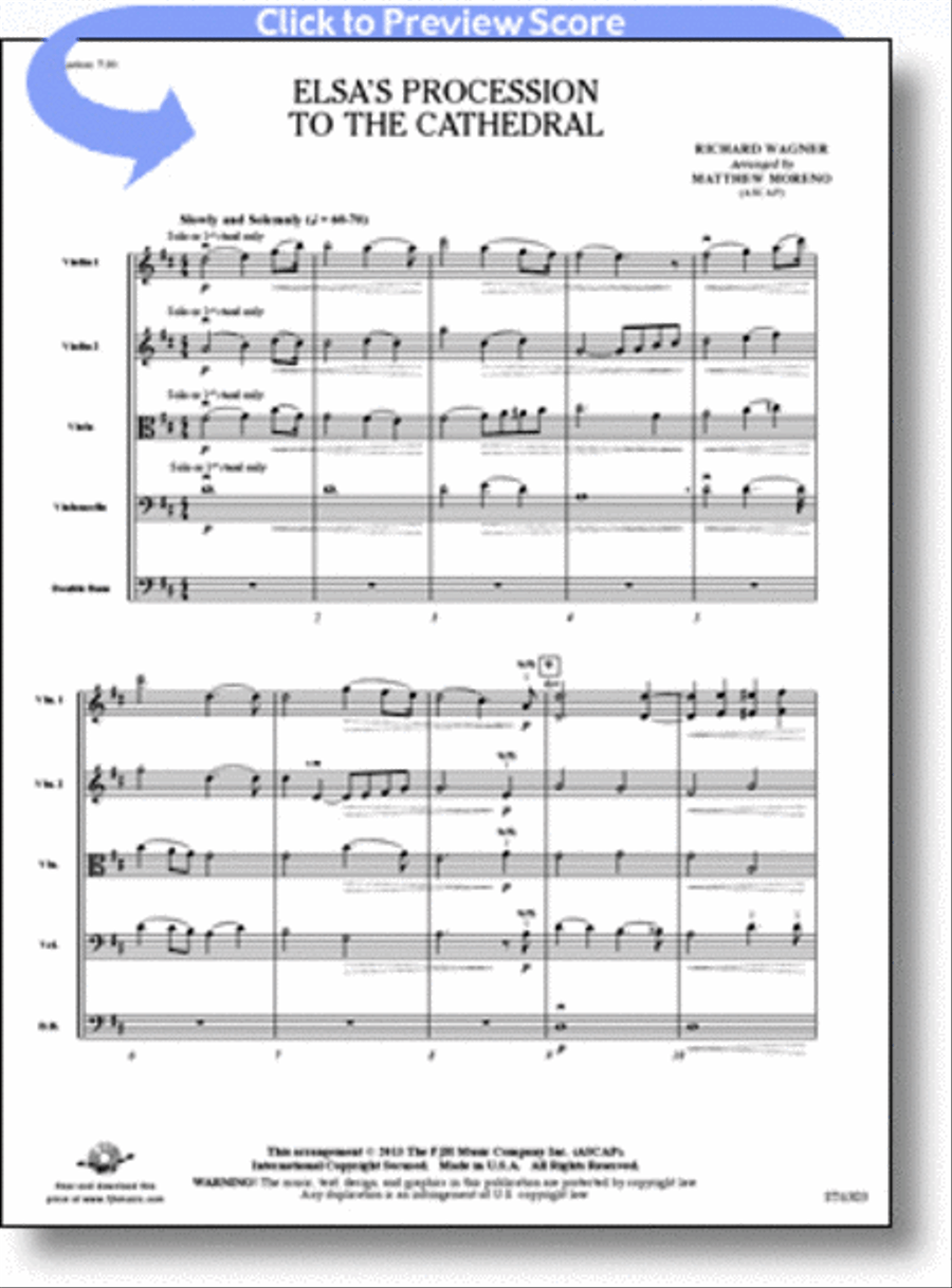 Elsa's Procession to the Cathedral String Orchestra scores gallery preview page 1