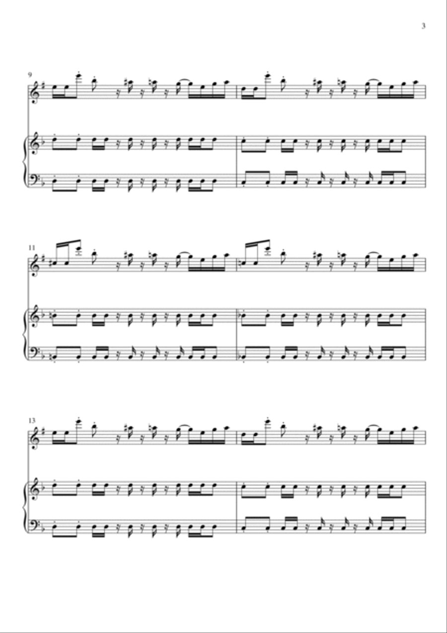 MEGALOVANIA (from Undertale) Small Ensemble scores gallery preview page 3