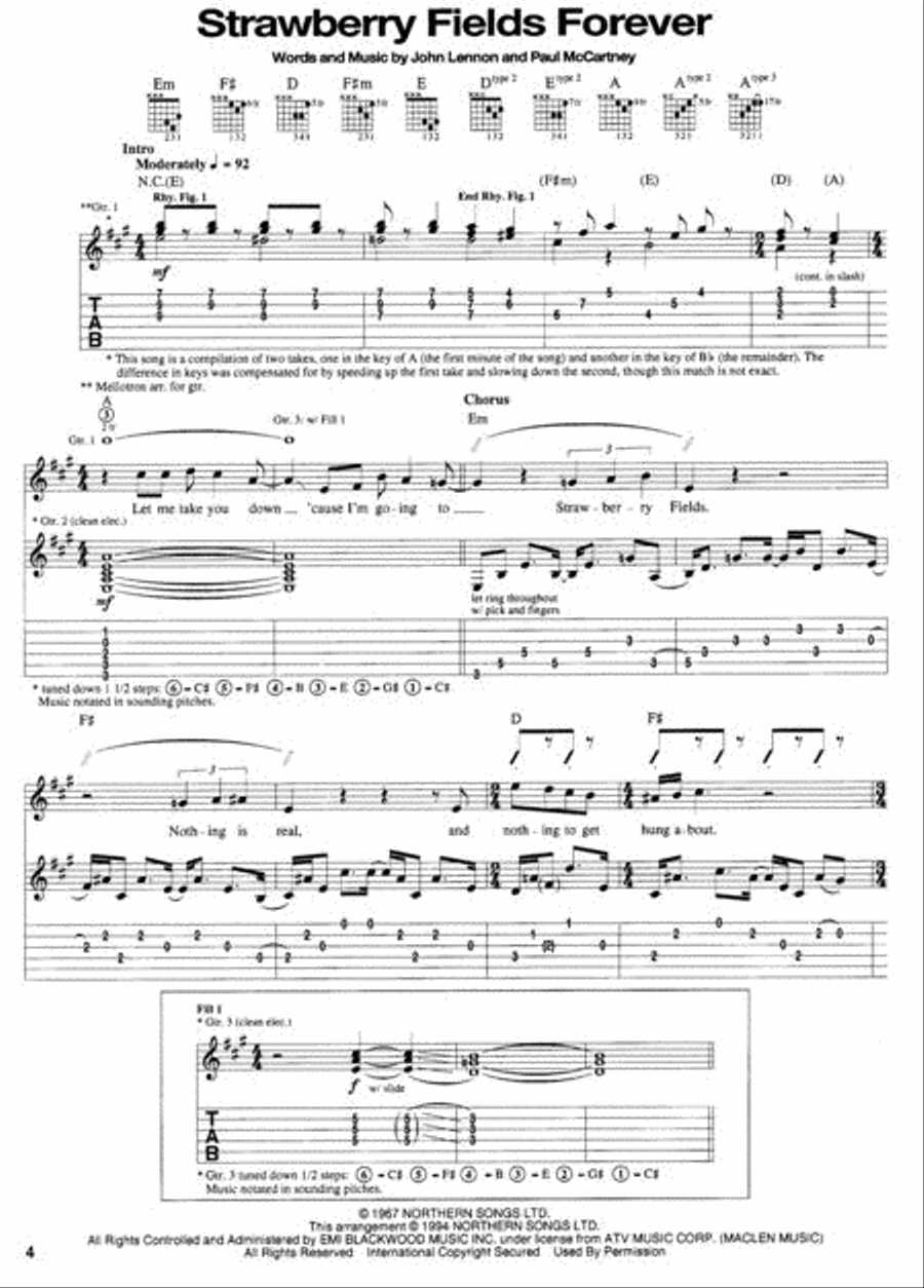 The Beatles – 1967-1970 – 2nd Edition Acoustic Guitar scores gallery preview page 2