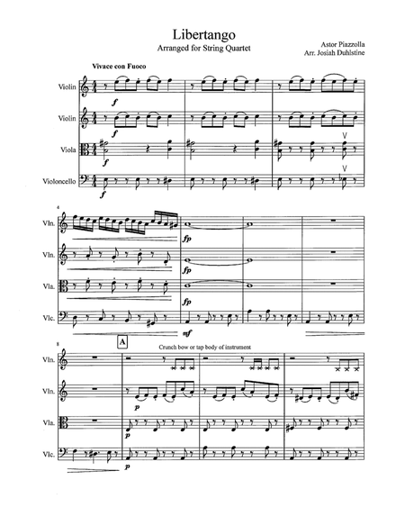 Libertango for String Quartet