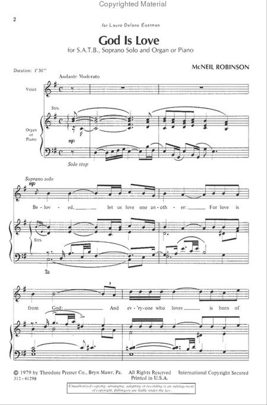 God Is Love 4-Part scores gallery preview page 2