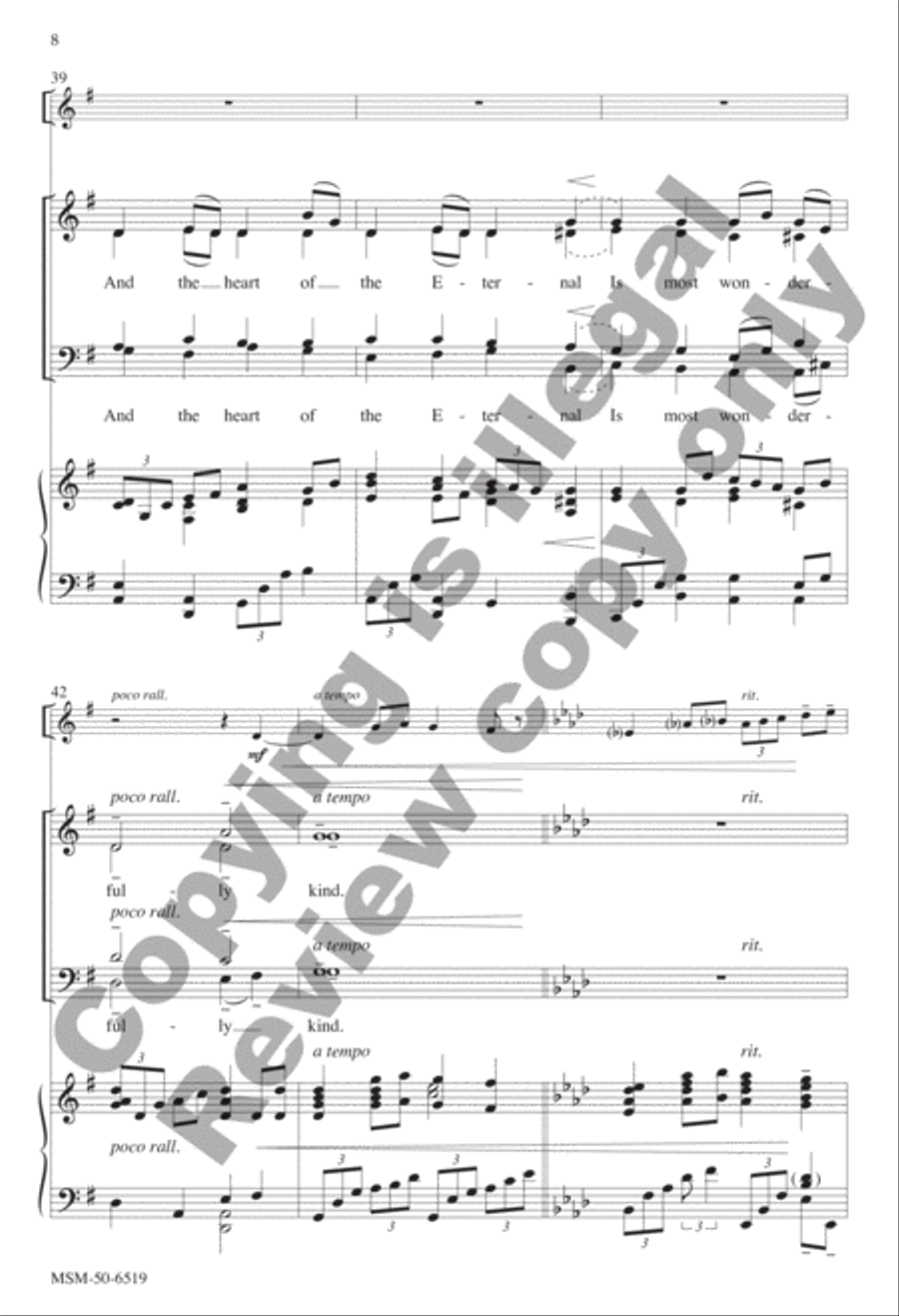 There's a Wideness in God's Mercy 4-Part scores gallery preview page 8