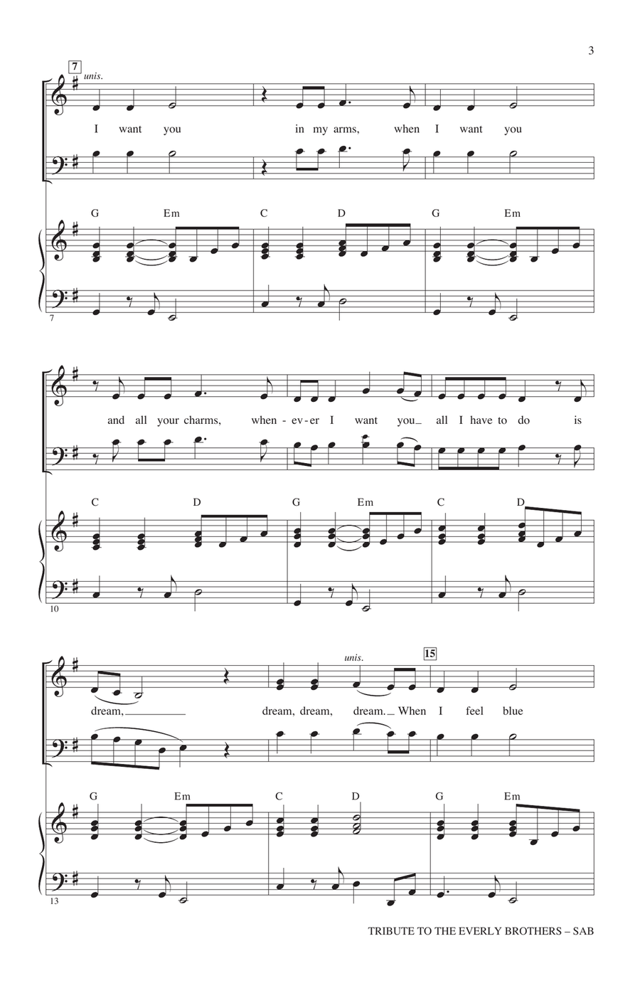 Tribute To The Everly Brothers (arr. Alan Billingsley) 3-Part scores gallery preview page 2