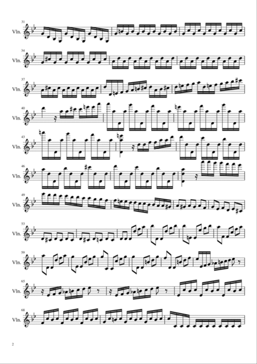 Summer - Third movement - Violin Concerto in G minor, RV 315 - For violin Solo Violin Solo scores gallery preview page 2