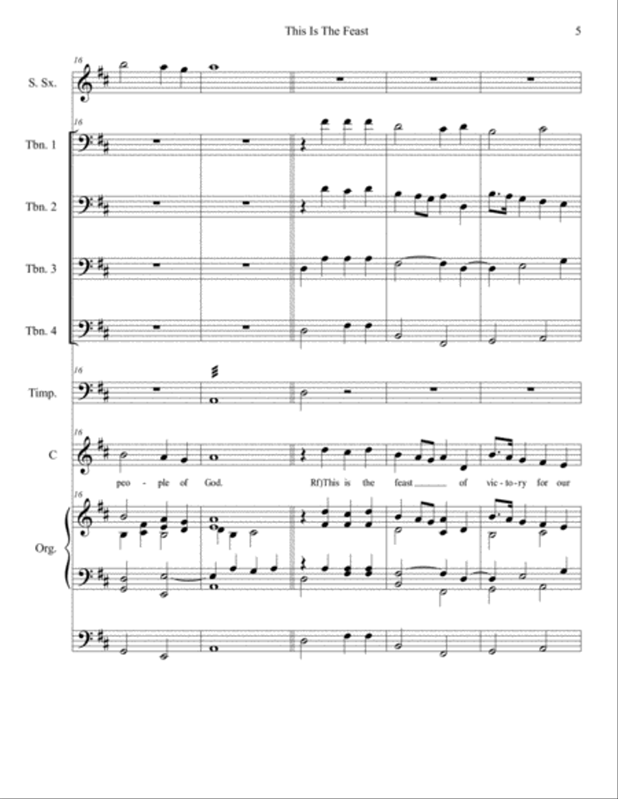This Is The Feast Unison Choir scores gallery preview page 5