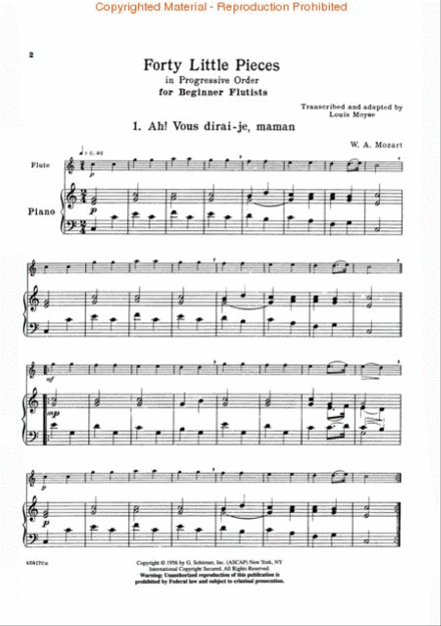 Forty (40) Little Pieces Flute Solo scores gallery preview page 2