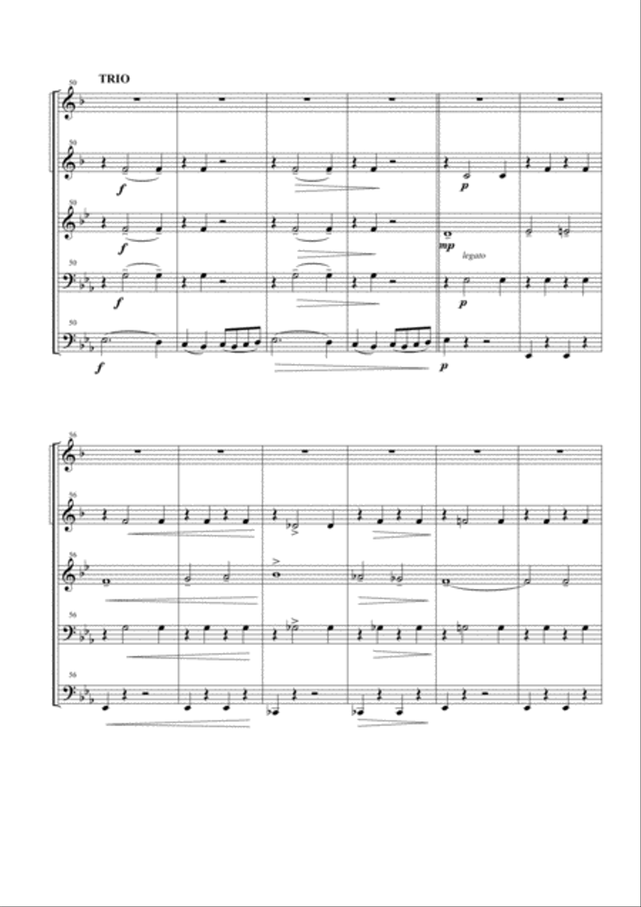 Entry Of The Gladiators for Brass Quintet Brass Quintet scores gallery preview page 5
