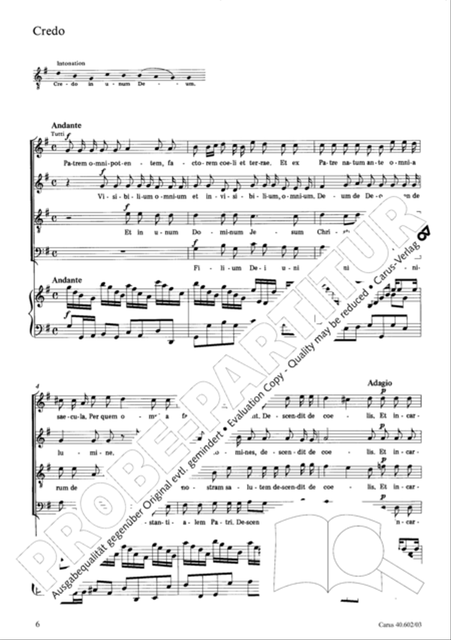 Missa brevis 4-Part scores gallery preview page 7
