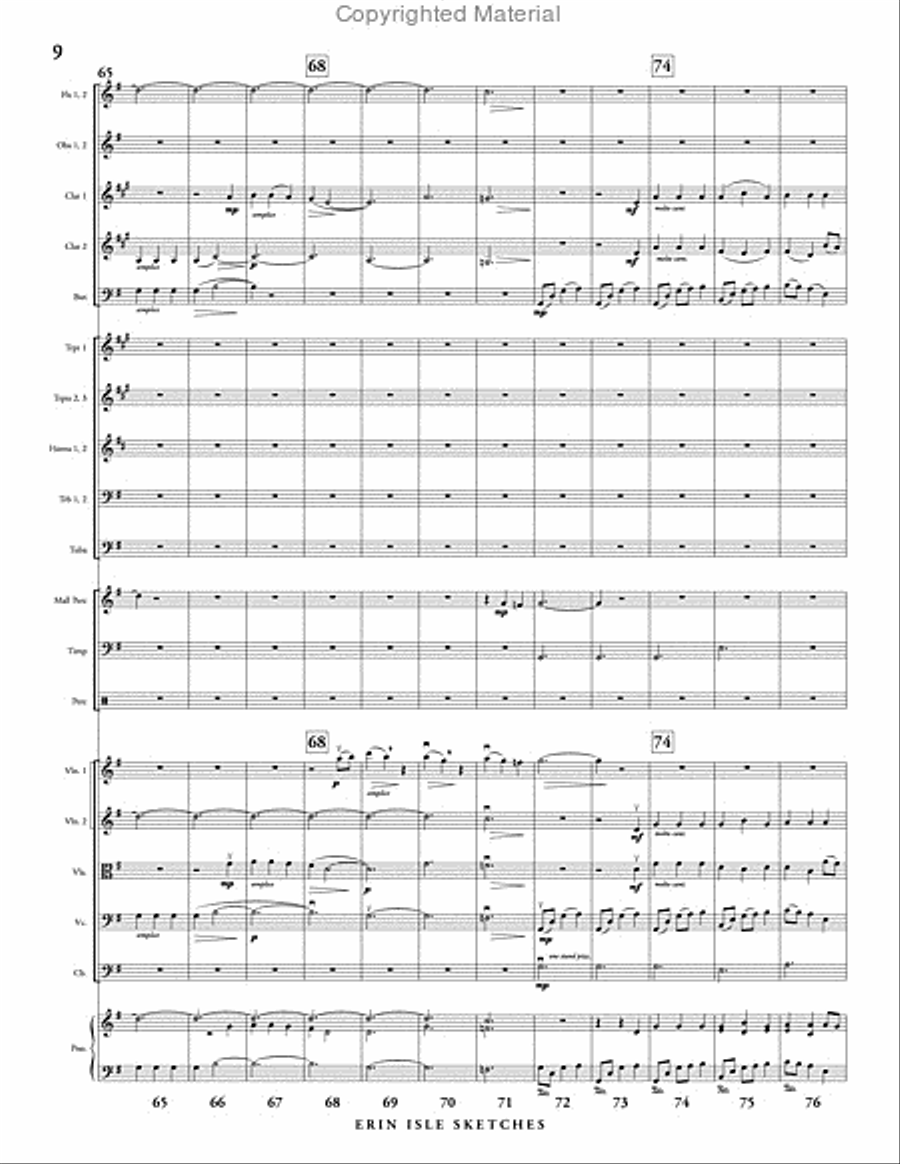 Erin Isle Sketches Full Orchestra scores gallery preview page 10
