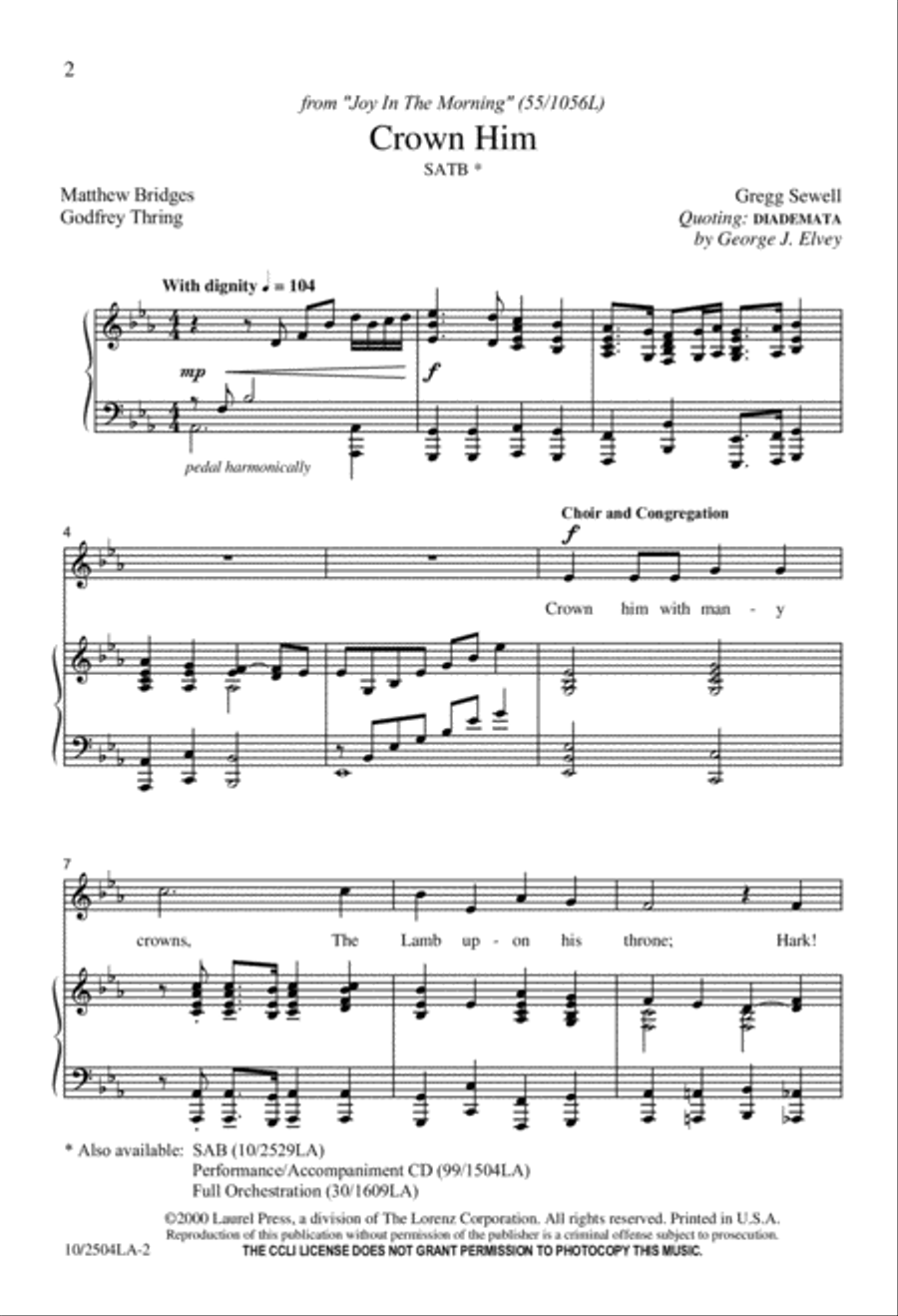 Crown Him Crown Him 4-Part scores gallery preview page 2