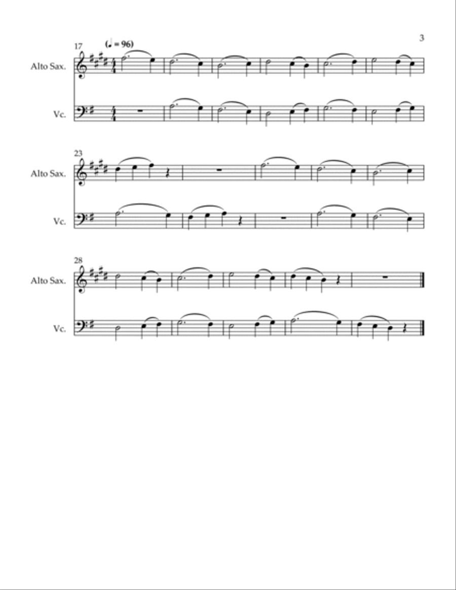 3 Conversations Alto Saxophone scores gallery preview page 3