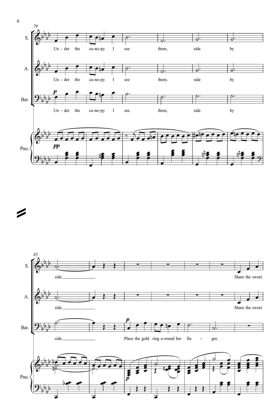 Sunrise, Sunset 3-Part scores gallery preview page 6