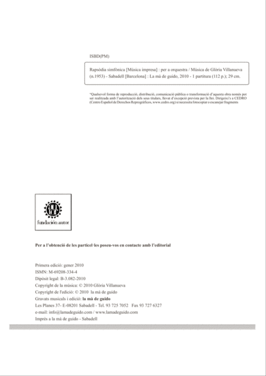 Rapsòdia simfònica Full Orchestra scores gallery preview page 4