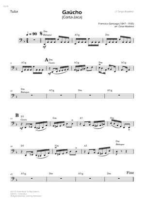 Gaúcho (Corta-Jaca) - Tuba Solo - W/Chords