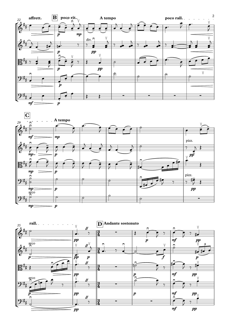 Che gelida manina, from La Boheme, by Giacomo Puccini, arranged for String Orchestra by Adrian Mansu String Orchestra scores gallery preview page 3