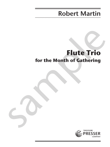 Flute Trio for the Month of Gathering