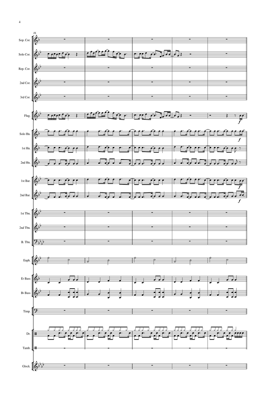 Wonderwall Brass Band scores gallery preview page 5