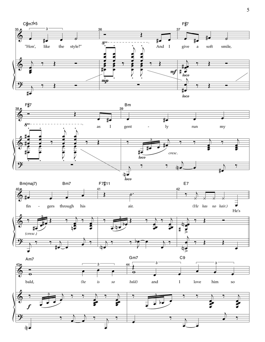I Want Them... (Bald) Piano, Vocal scores gallery preview page 5