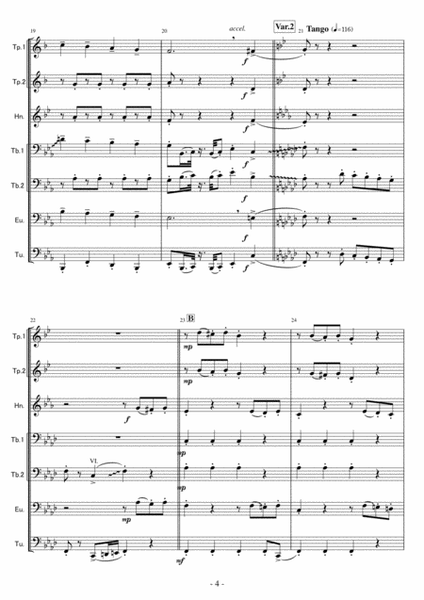 [Brass Septet] Five Variations on "I met a bear" image number null