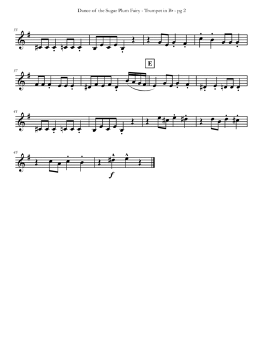 Dance of the Sugar Plum Fairy Chamber Music scores gallery preview page 3