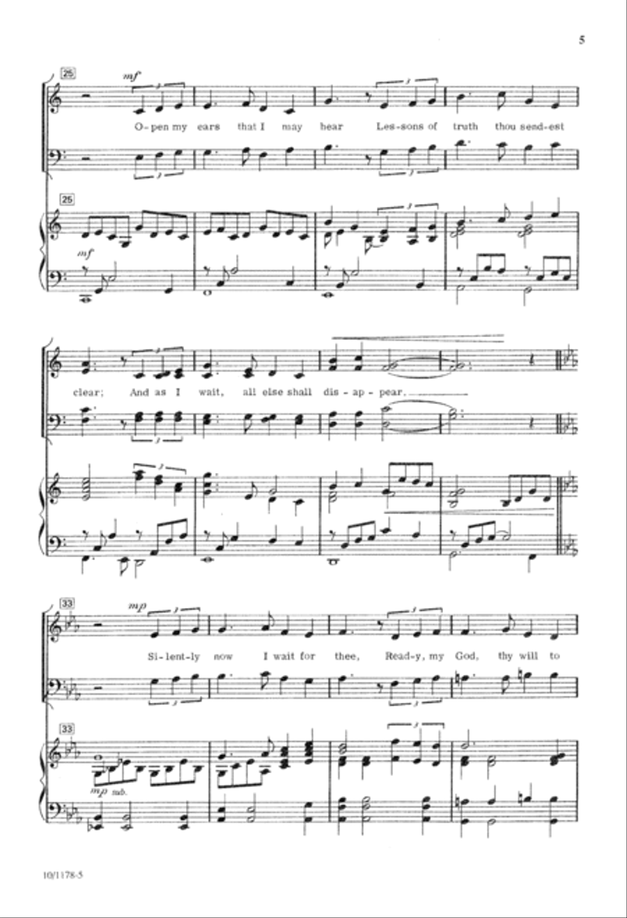 Open My Eyes, Let Me See 4-Part scores gallery preview page 5