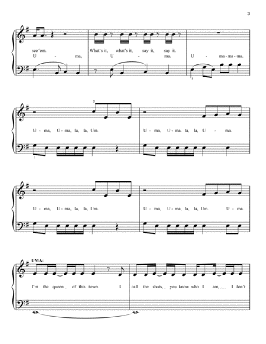What's My Name (from Disney's Descendants 2) Easy Piano scores gallery preview page 3