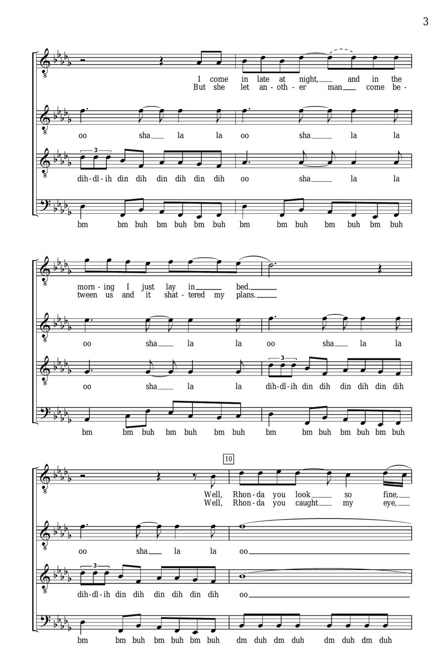 Help Me Rhonda Help Me Rhonda TTBB scores gallery preview page 2