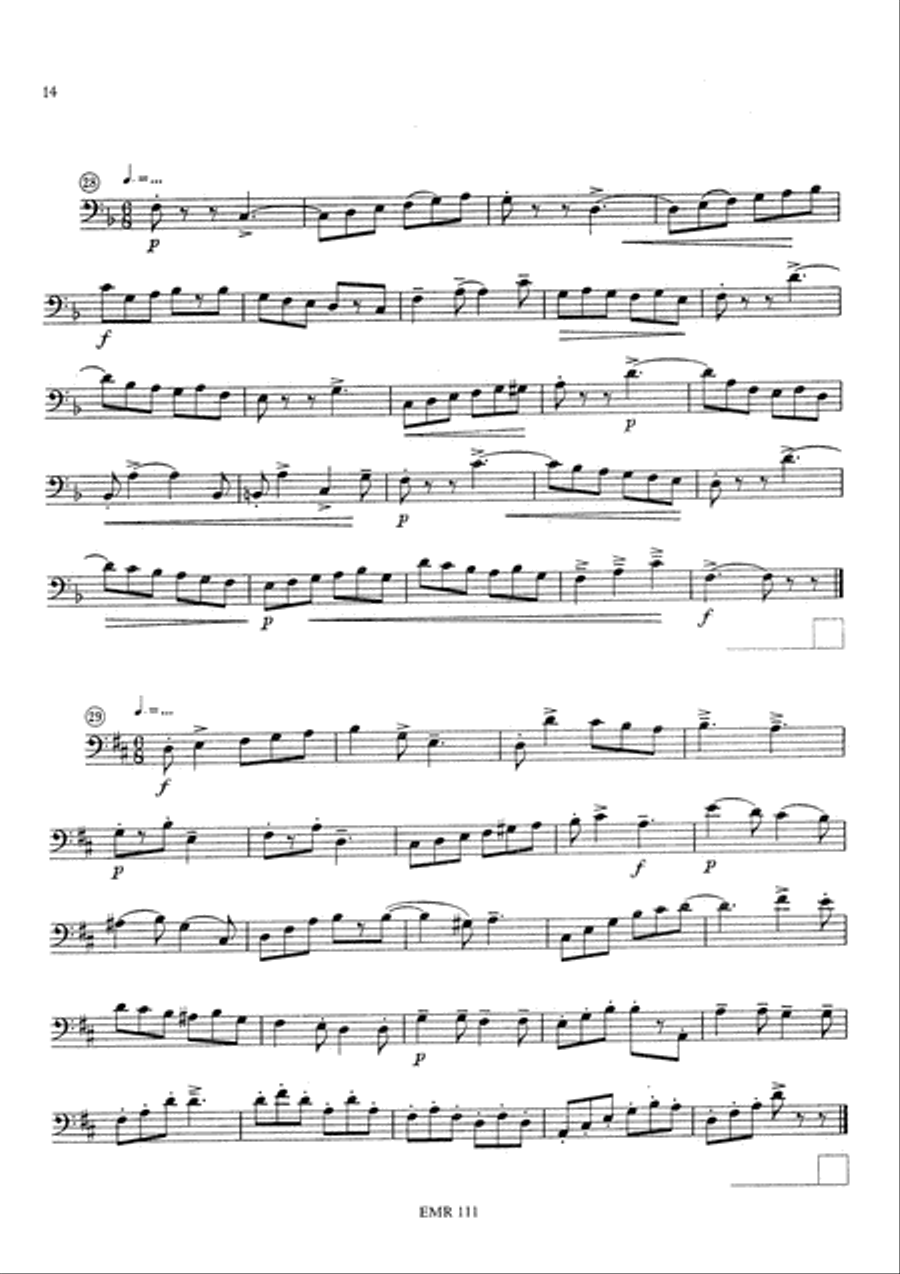 Blattlese-Schule / Ecole de Lecture / School of Sight Reading Trombone scores gallery preview page 9