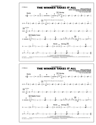 Book cover for The Winner Takes It All (from "Mamma Mia!") - Cymbals