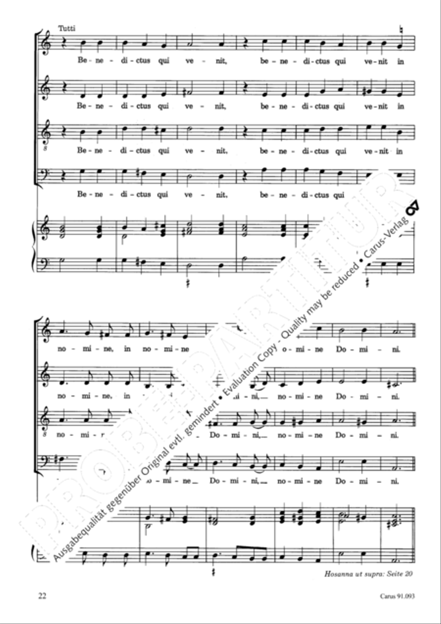 Missa brevis 4-Part scores gallery preview page 25