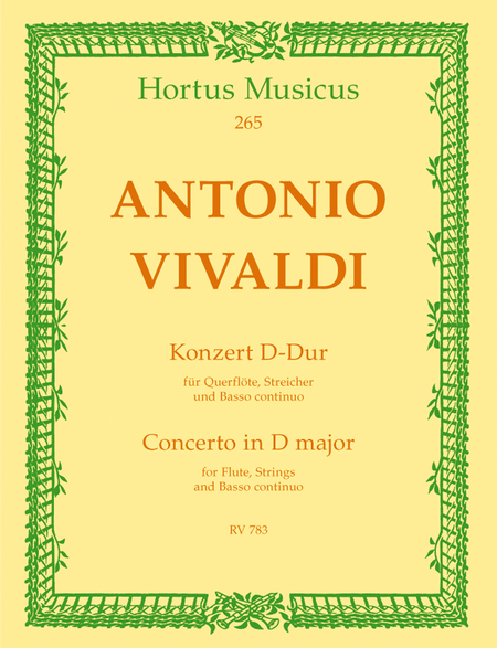 Konzert fur Querflote, Streicher und Basso continuo D-Dur RV 783