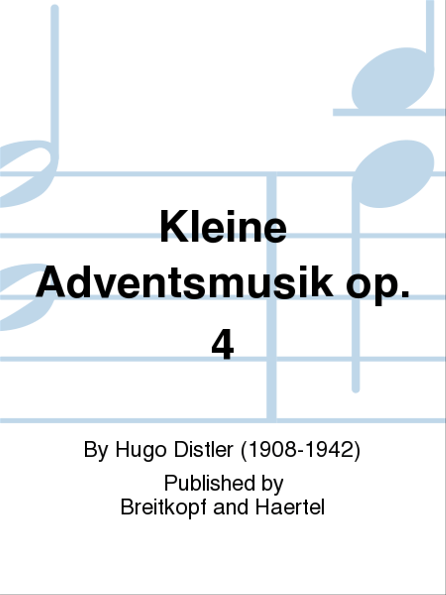 Little Advent Music Op. 4 SAT scores gallery preview page 1
