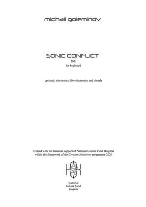 SONIC CONFLICT for keyboard, electronics and visuals