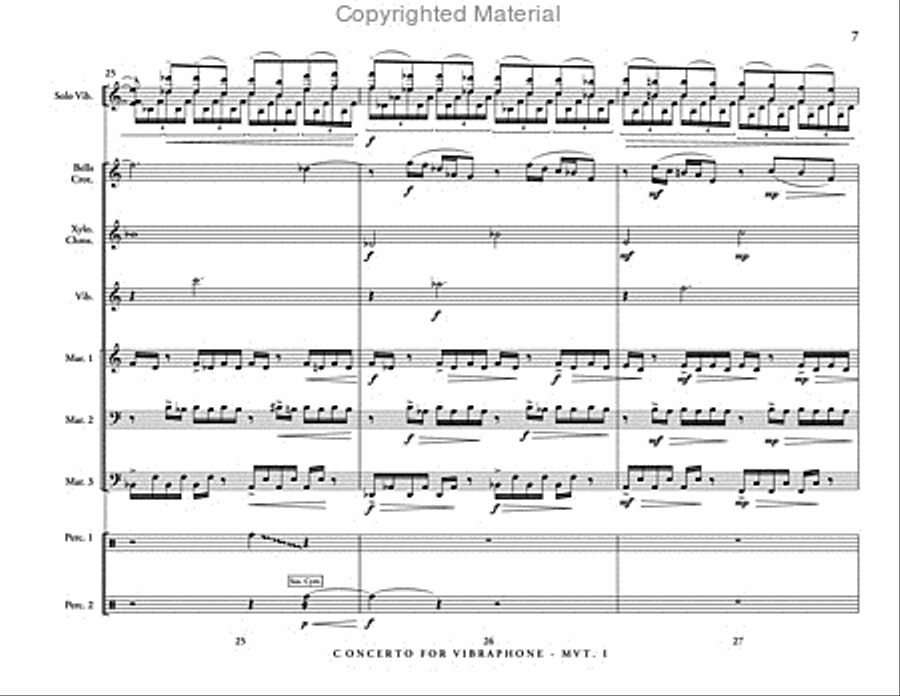Concerto for Vibraphone & Percussion Ensemble Percussion Ensemble scores gallery preview page 8