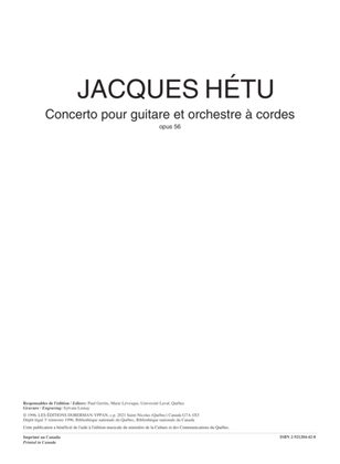 Book cover for Concerto for guitar op. 56 (score)