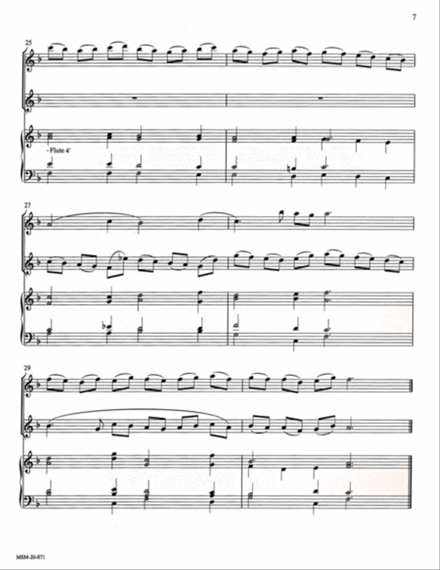 Three Hymns for Flute, Oboe and Organ Flute scores gallery preview page 5