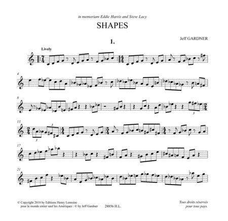 Shapes - 10 etudes intervalliques