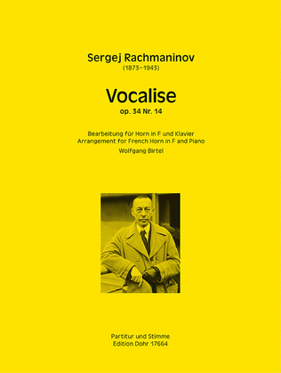 Book cover for Vocalise op. 34/14 (für Horn (F) und Klavier)