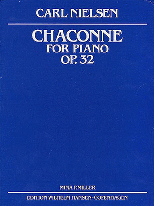 Book cover for Carl Nielsen: Chaconne Op.32 (Miller) Piano