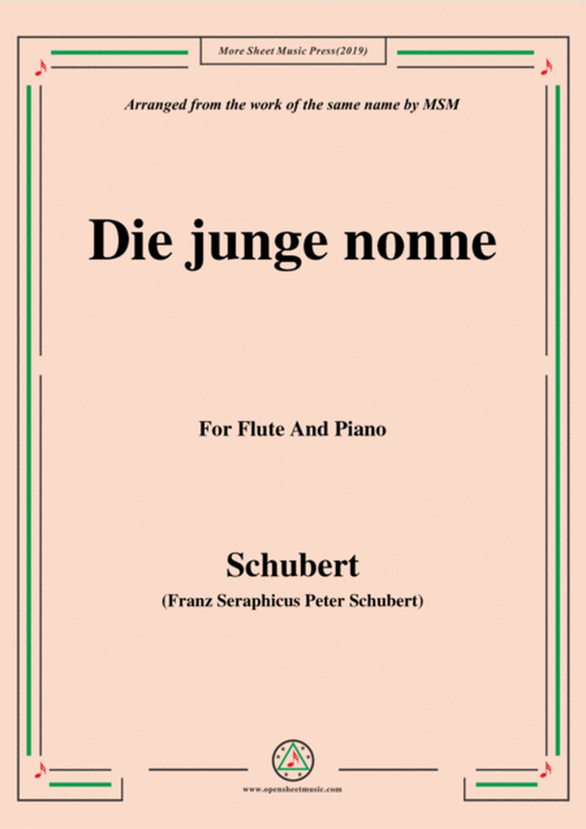 Schubert-Die junge nonne,for Flute and Piano image number null