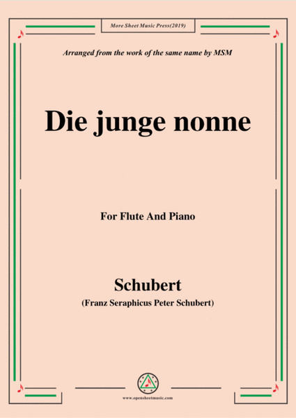 Schubert-Die junge nonne,for Flute and Piano image number null